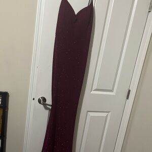 Windsor Burgundy Sparkle Maxi Dress